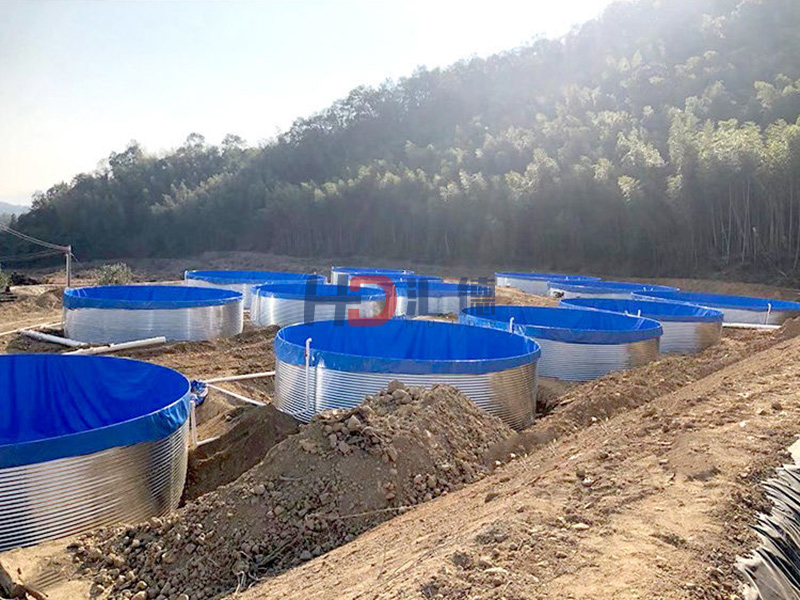 湖北圓形鍍鋅板水產品養殖池2